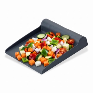 Scoica pentru legume Fackelmann Gemusetaxi, 15 x 15 x 3 cm, culoare gri