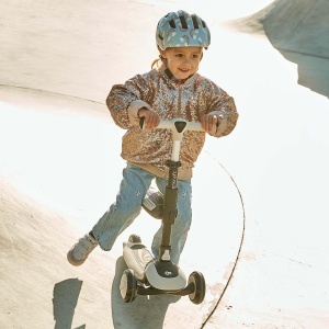 Scooter echilibrat Kinderkraft Halley 2-in-1, inaltime sezut ajustabila 25-33 cm, LED-uri, verde - Img 2