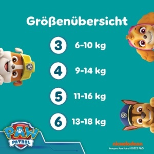 Scutece Pampers Baby-Dry Paw Patrol Ed. 5, 11-16kg, 186 buc, Ultra-Siguranta - Img 9