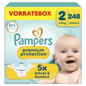 Scutece Pampers Premium Protection, Marimea 2, 248 buc, 4kg-8kg