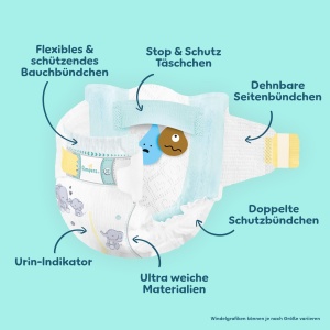 Scutece Pampers Premium Protection, Marimea 3, 204 bucati, 6kg-10kg - Img 5