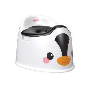 Sediu toaleta pentru copii Fisher-Price Pinguin, cu manere, design prietenos