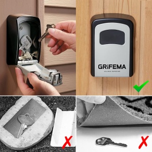 Seif pentru chei GRIFEMA GA1003, 4 cifre, rezistent la intemperii, capacitate 5 chei - Img 5