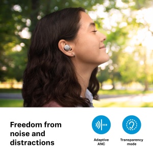 Sennheiser MOMENTUM True Wireless 4 - Casti inteligente Bluetooth 5.4, sunet clar, design ergonomic, 30 de ore de viata a bateriei, Adaptive ANC - Cupru negru - Img 3