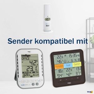 Senzor termo-higrometru TFA Dostmann 30.3180.IT, afisaj digital, raza 100 m - Img 3