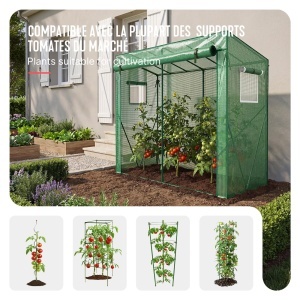 Serra VOUNOT 200x77x170 cm, cu Acoperire PE 135gm, Verde - Img 7