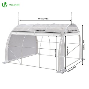 Serra VOUNOT 3x2x2m, Folie Protectie Plante, Alb - Img 2