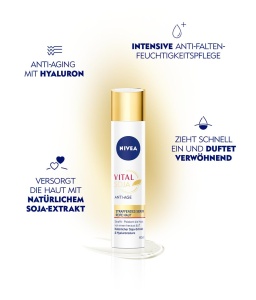 Serum Anti-Aging NIVEA Vital Soja 40 ml cu Hyaluron si Extract de Soja pentru Fete Maturi - Img 2