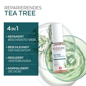 Serum de reparare unghii PODERM Tea Tree 6 ml - 4-in-1, formula naturala - Img 2