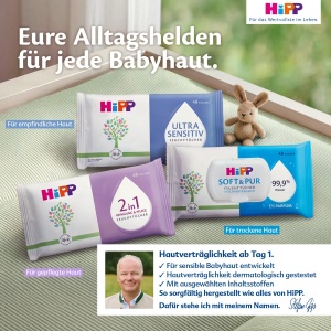 Servetele umede HiPP Soft Pur, 864 buc, hypoalergenice, fara parfum, pentru piele sensibila - Img 11