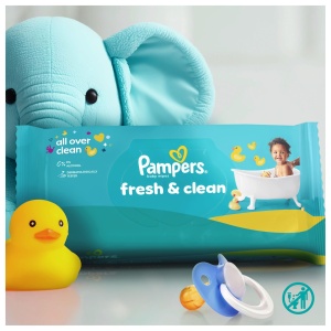 Servetele umede Pampers Fresh Clean, 15x80 (1200 bucati), fara alcool - Img 2
