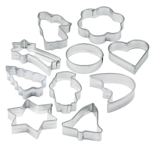 Set 10 Forme pentru Biscuiti Zenker cu Motive de Craciun, Material Alb, Usor de Curatat - Img 5