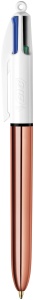 Set 12 Pixuri BIC 4 Culori cu Design Rose Gold, 1mm, Ideal pentru Birou si Scoala - Img 3
