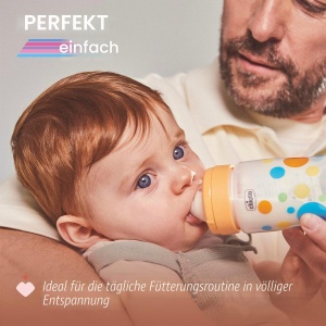 Set 2 Biberoane Anti-Colic Chicco, 330ml, Ergonomice, Diverse Culori - Img 2
