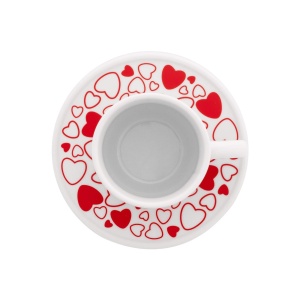 Set 2 Cesti Moka Bialetti Y0TZ021 din Portelan, AlbRoz, cu Suport - Img 2