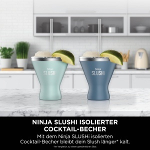 Set 2 Cocktailbecher Izolati Ninja SLUSHi 295 ml, Mint si Blau - Img 2