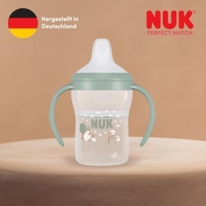 Set 2 sticle de invatare NUK Perfect Match Night 150 ml antiscurgere manere antialunecare albastru - Img 8