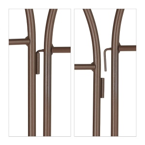 Set 2 Suporturi pentru Plante Relaxdays, 179x52 cm, Metal, Culoare Maro - Img 6