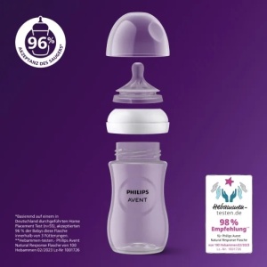 Set 3 Biberoane Philips Avent Natural Response SCY90303, 260 ml, Anti-Colici, Debit Mediu - Img 2