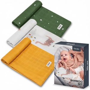 Set 3 Bumbac Bambus Lionelo 70x70, Hypoalergenic, Antibacterian