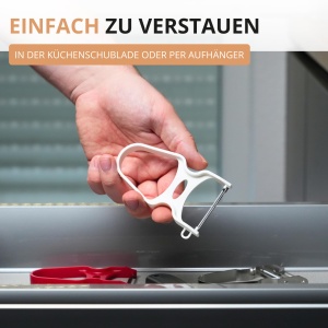 Set 3 Curatitoare pentru Legume si Fructe Westmark, U-Tip, Culoare RosuNegru - Img 10