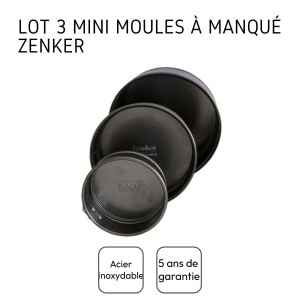 Set 3 Forme de Copt Zenker 9991950, Mini-Runde, Inox, 12 cm, 16 cm, 18 cm - Img 3