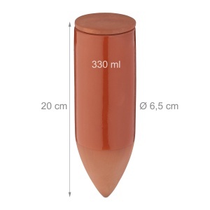 Set 3 Ghiocel pentru Udare Automata Relaxdays, 330ml, Terracotta - Img 4