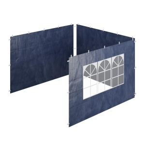 Set 3 Panouri Laterale pentru Pavillon, Waterproof, 2x3 m, Albastru