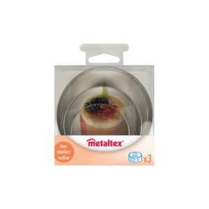 Set 3 Rame pentru Tort Metaltex 204536010 din Otel Inoxidabil, 6-8-10 cm - Img 2
