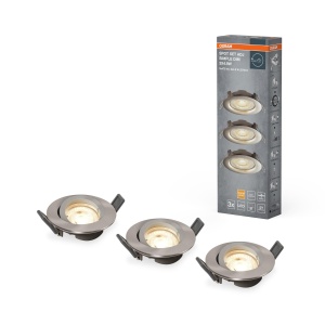 Set 3 Spoturi LED Osram cu Dimmare Continua, Aluminiu, Design Modern