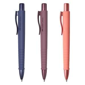 Set 3 Stilouri Faber-Castell Poly Ball Urban, Ergonomice, cu Cerneala Albastra