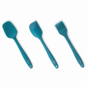 Set 3 ustensile de bucatarie Lacor Ocean 64452 silicon BPA-free rezistent la temperaturi inalte