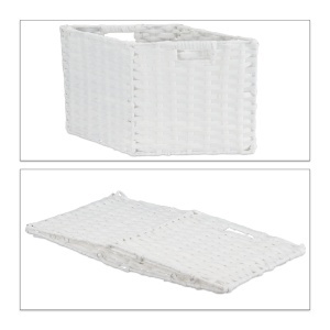 Set 4 Cosuri de Depozitare Relaxdays, Plastic, Alb, 31x32x30 cm - Img 5