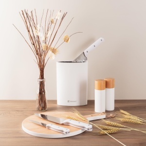 Set 4 Cutite Bergner Naturally din Otel Inoxidabil, 20 cm, 17,5 cm, 12,5 cm, Maner Alb - Img 2