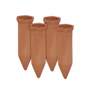 Set 4 Ghiuvete de Ceramica pentru Udat Plante, Relaxdays, Terracotta, 14x4,5 cm - Img 8