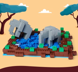Set 4 Placi de Constructie Simba Blox 25x25cm Compatibile Culori Diverse - Img 6