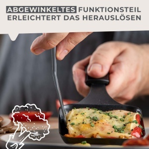 Set 4 Spatule Fackelmann Statement pentru Raclette Ergonomice Gri 155 cm - Img 5
