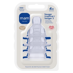 Set 4 Suporturi MAM pentru Supt, Model 3, pentru 4 luni, din Silicon SkinSoft