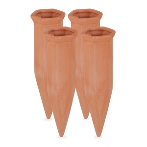 Set 4 Tonkegeli pentru Udat Plante - Ceramica, 1,5L, Terracotta