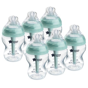 Set 6 biberoane Tommee Tippee Anti-Colici 260ml cu tetina naturala si sistem de ventilatie