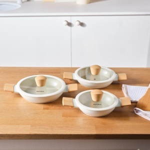Set 6 Boluri Snack Karaca Swiss Crystal, Mandelform, Crem, Antiaderent - Img 2