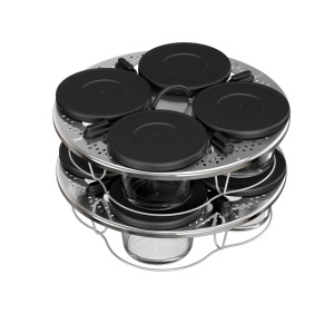 Set 8 Sticle Stivuibile Moulinex XA6140E0 pentru Cookeo, 125 ml, Usor de Curatat