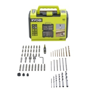 Set accesorii RYOBI RAK60DDF pentru gaurire si insurubare, 60 piese