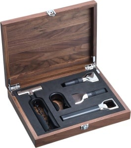 Set accesorii vin WMF Baric 5 piese cutie din lemn de nuc negru - Img 3