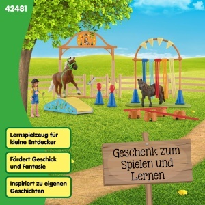 Set Agilitate pentru Ponei Schleich Farm World 48 Piese cu Figurina - Img 7
