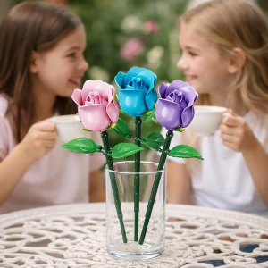 Set Bauset 3D-Rose - 50 Piese, Decorativa, Culoare Aleatorie, Creativitate pentru Copii - Img 6
