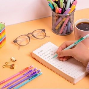 Set BIC Pastel de 23 de piese 6 Marker, 5 Creioane mecanice, 6 Fineliner, 6 Textmarker - Img 6