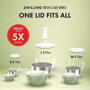 Set boluri vidat Zwilling Fresh Save 11 piese sticla si ceramica pompe incluse - Img 9