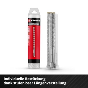 Set burghie beton Einhell SDS Plus 7 piese 210 mm otel 40Cr varf centrare - Img 10