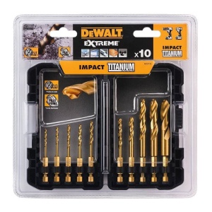 Set burghie metal DeWalt Extreme HSS-Tin DT50050 10 piese